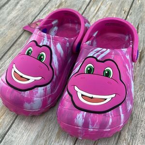 Toddler Barney Dinosaur Clogs Sandals Shoes Size 9-10